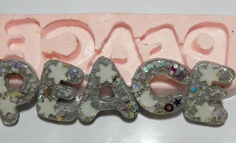 Silicon push mold "PEACE" 18cmx5cm