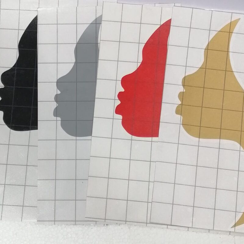 Vinyl Stickers Woman Profile Silhouette